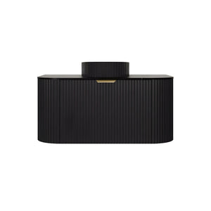 LUKKA AGENA MODERN MATTE BLACK 900MM SINGLE BOWL WALL HUNG VANITY