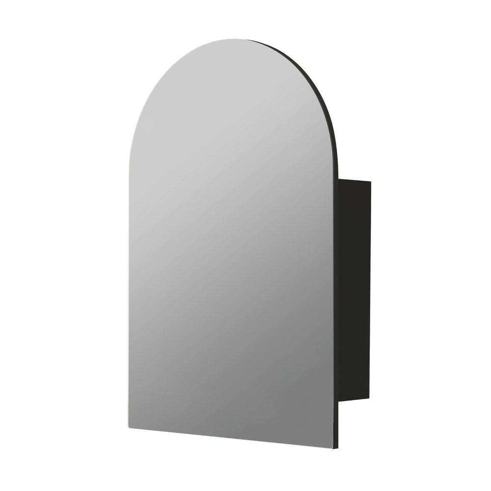 LUKKA ALLISON MATTE BLACK MIRROR SHAVING CABINET 600MM