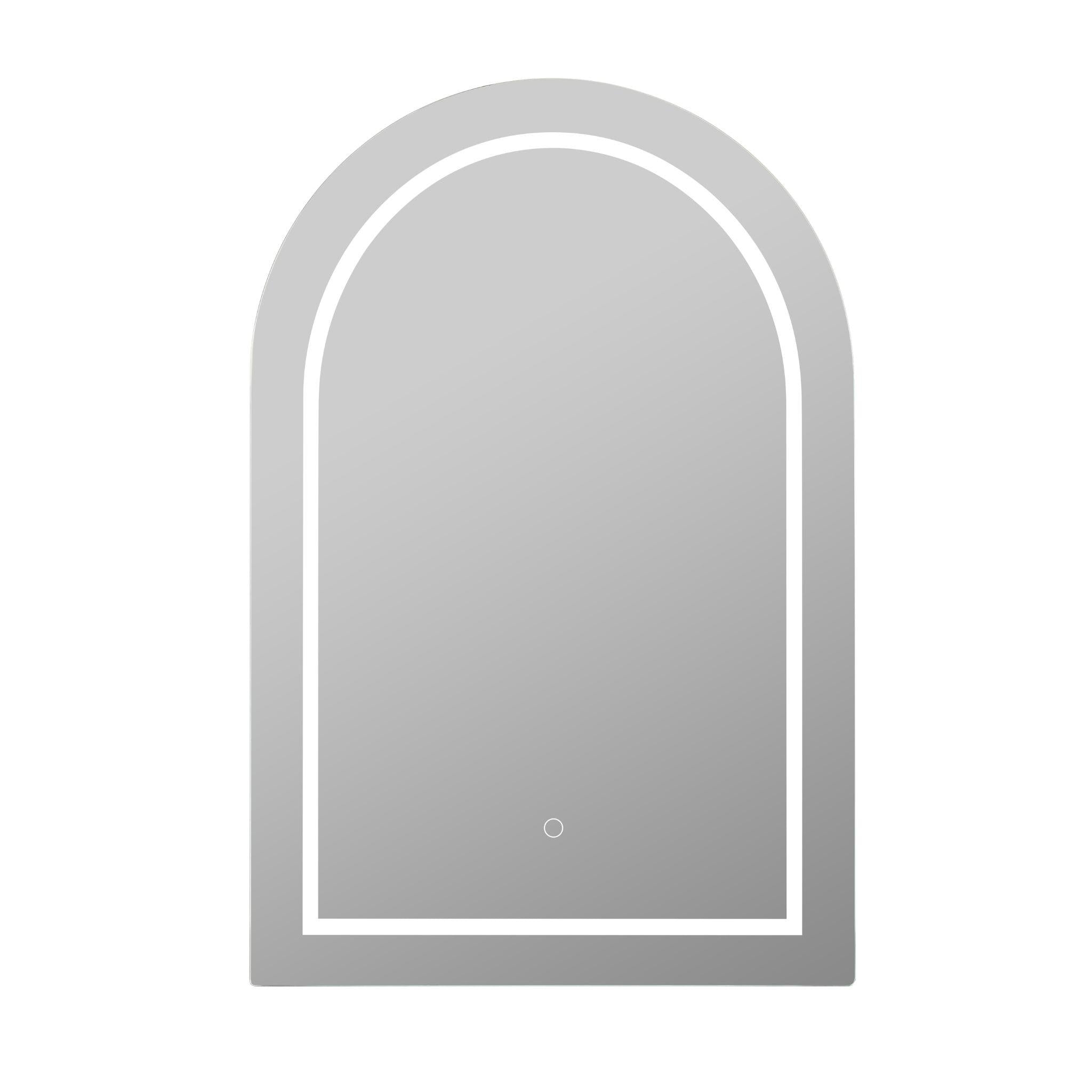 LUKKA ALLISON MATTE WHITE LED MIRROR SHAVING CABINET 600MM