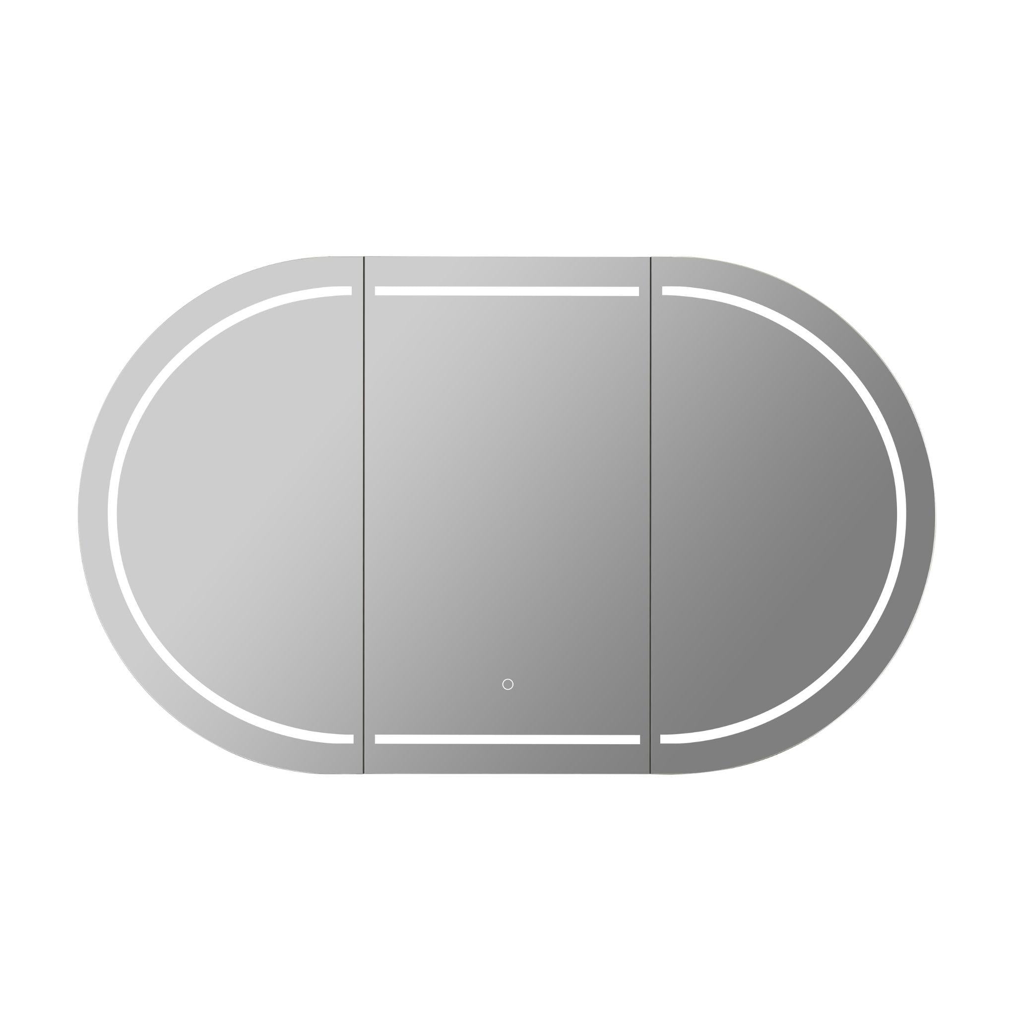 LUKKA ALLISON MATTE WHITE LED MIRROR SHAVING CABINET 1500MM