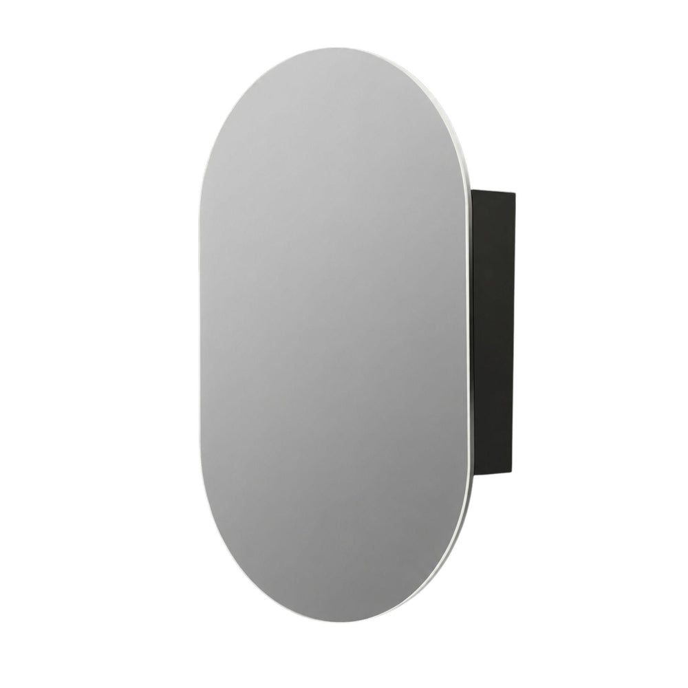 LUKKA ALLISON MATTE BLACK MIRROR SHAVING CABINET 450MM