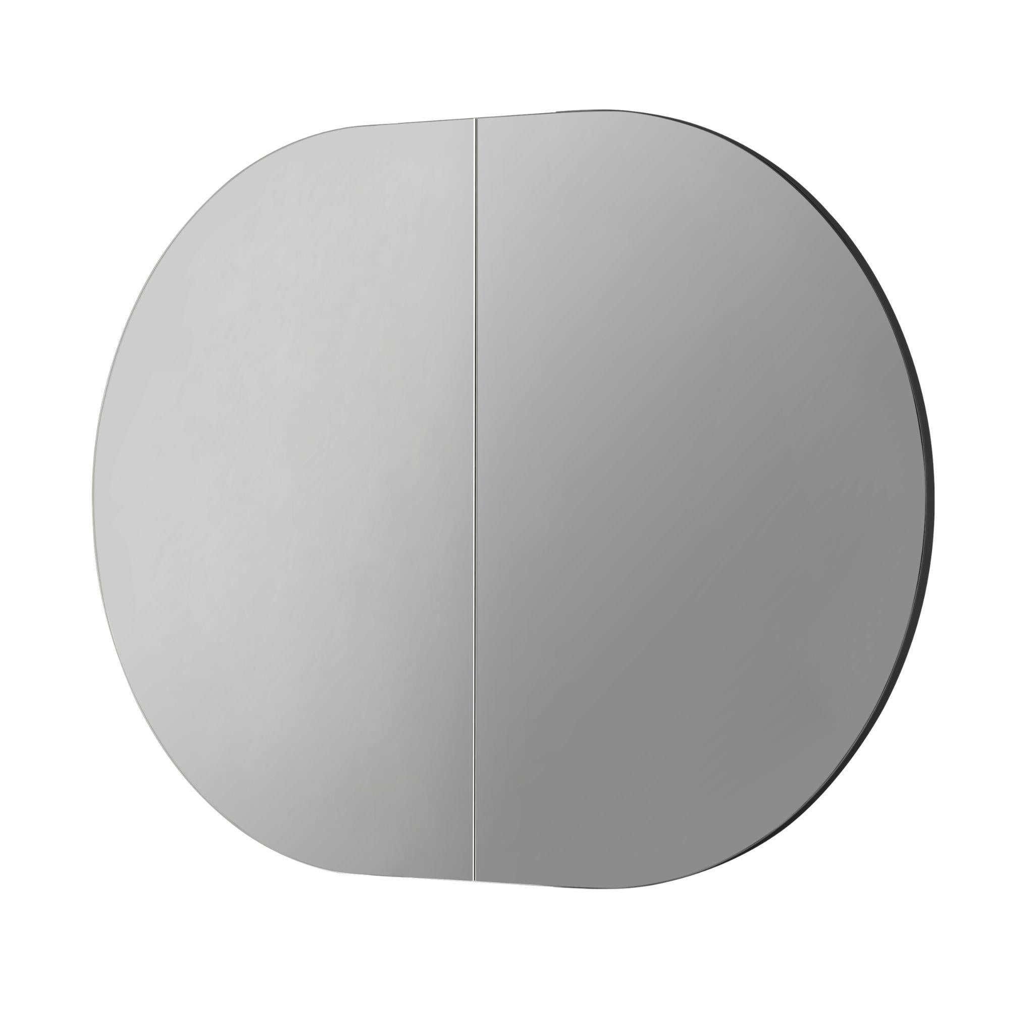 LUKKA ALLISON MATTE BLACK MIRROR SHAVING CABINET 900MM