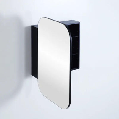 LUKKA ALLISON MATTE BLACK MIRROR SHAVING CABINET 400MM