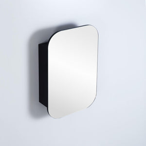 LUKKA ALLISON MATTE BLACK MIRROR SHAVING CABINET 400MM
