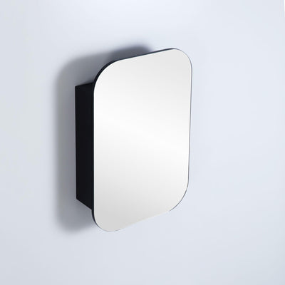LUKKA ALLISON MATTE BLACK MIRROR SHAVING CABINET 400MM