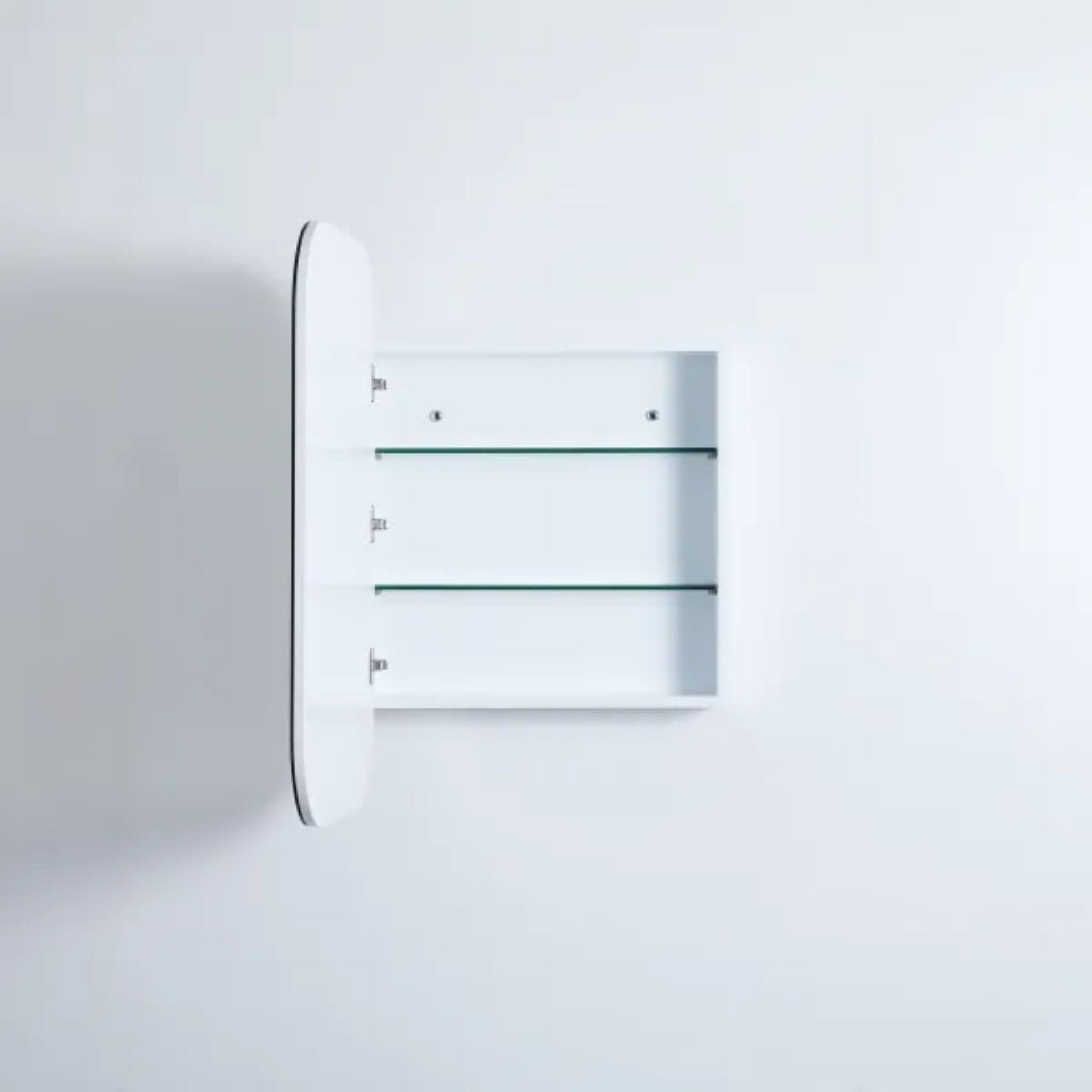 LUKKA ALLISON MATTE WHITE MIRROR SHAVING CABINET 400MM