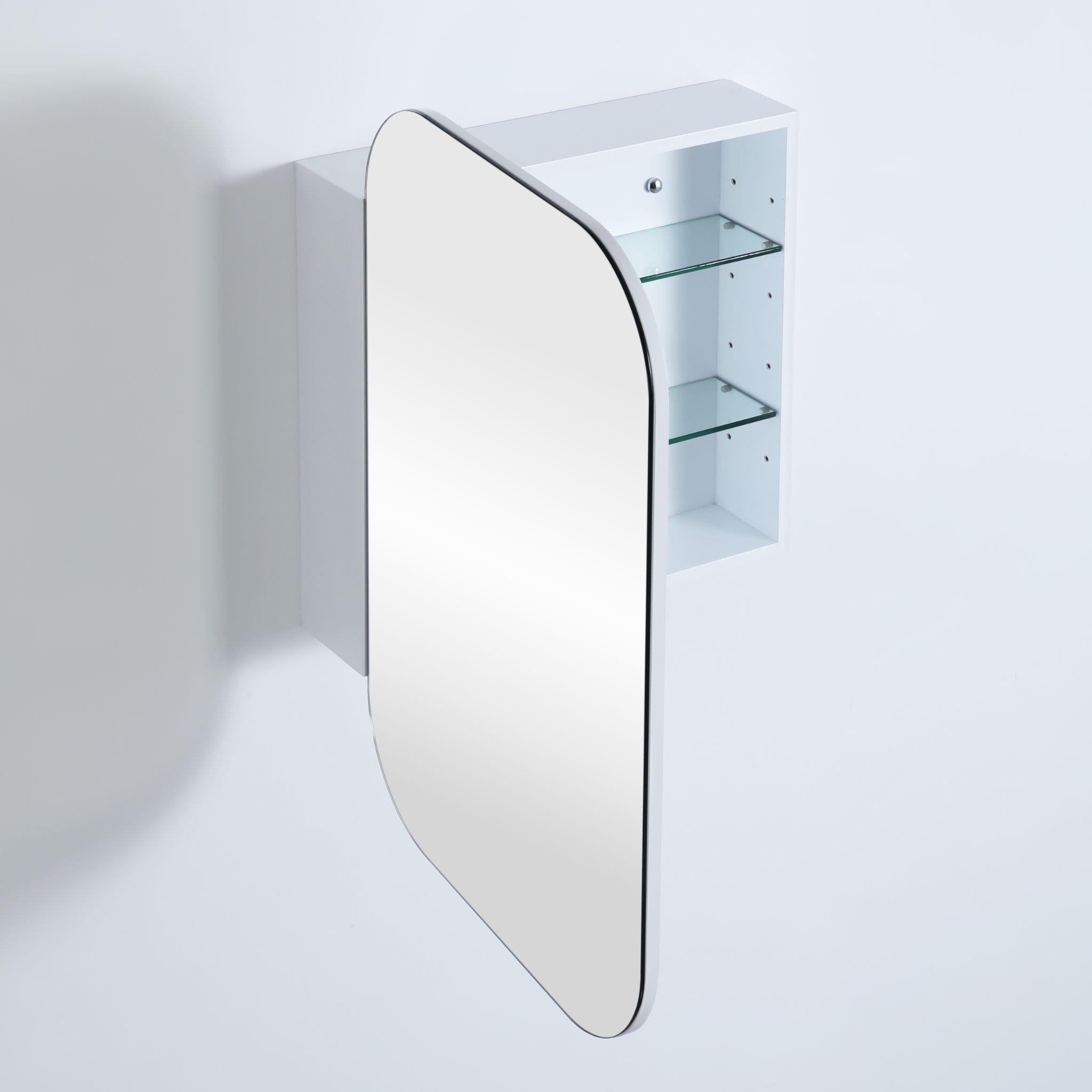 LUKKA ALLISON MATTE WHITE RECTANGULAR MIRROR SHAVING CABINET 600MM