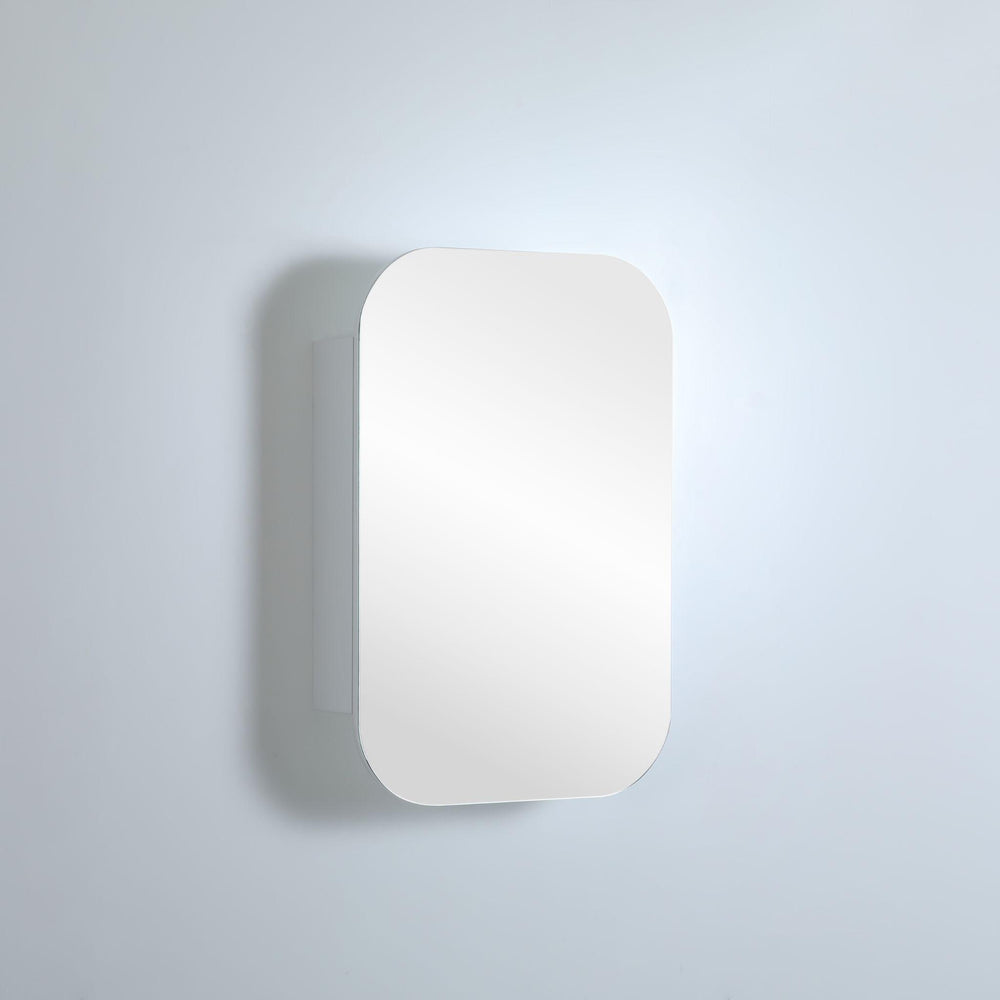 LUKKA ALLISON MATTE WHITE RECTANGULAR MIRROR SHAVING CABINET 600MM