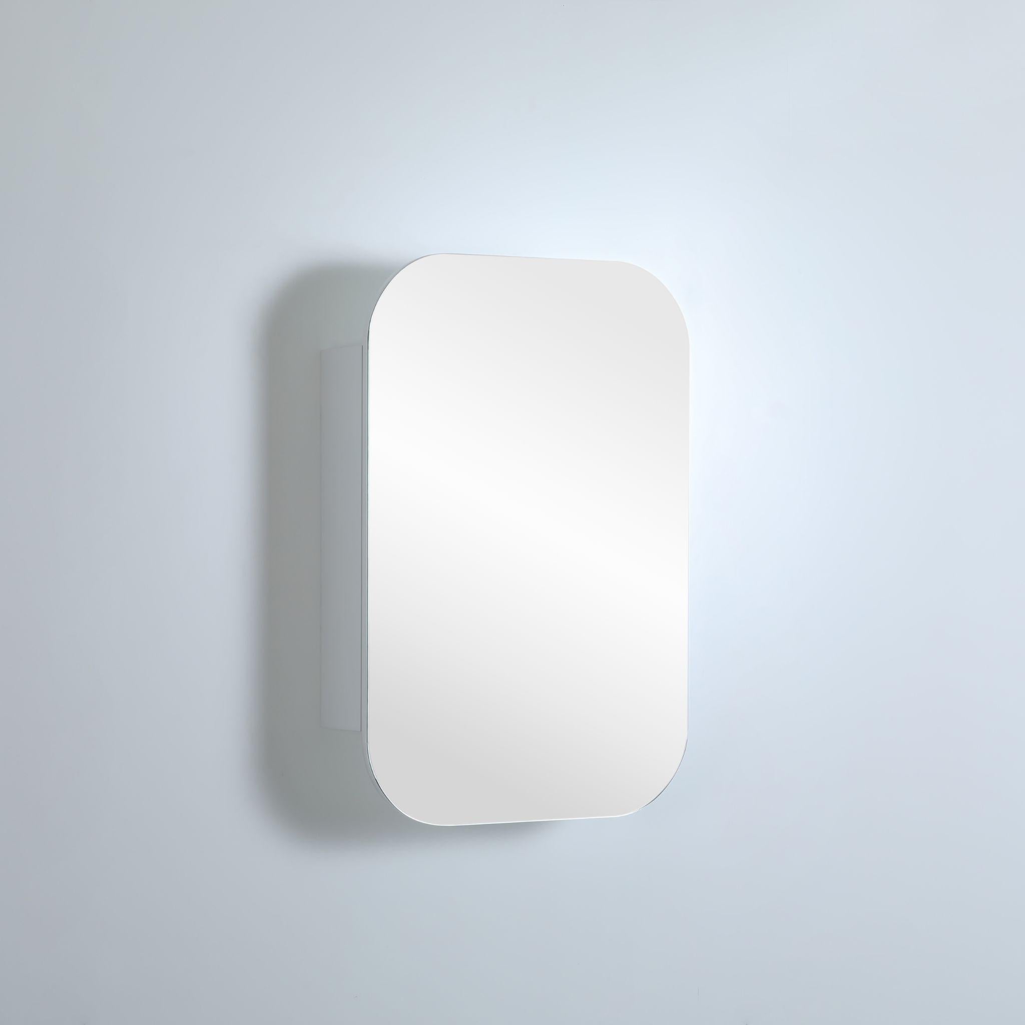 LUKKA ALLISON MATTE WHITE RECTANGULAR MIRROR SHAVING CABINET 600MM