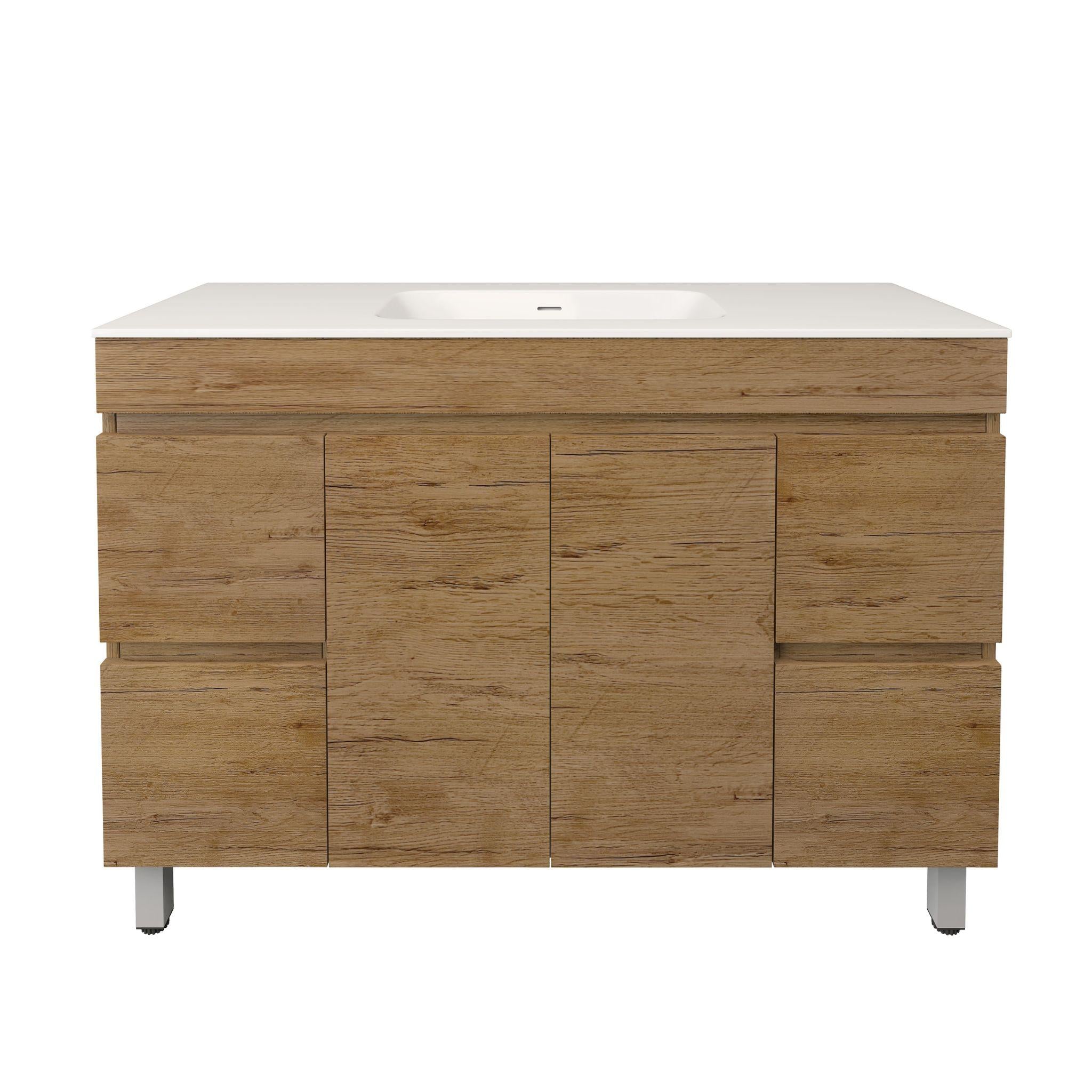 LUKKA CAMDEN MODERN PRIME OAK 1200MM SINGLE BOWL FLOOR STANDING VANITY
