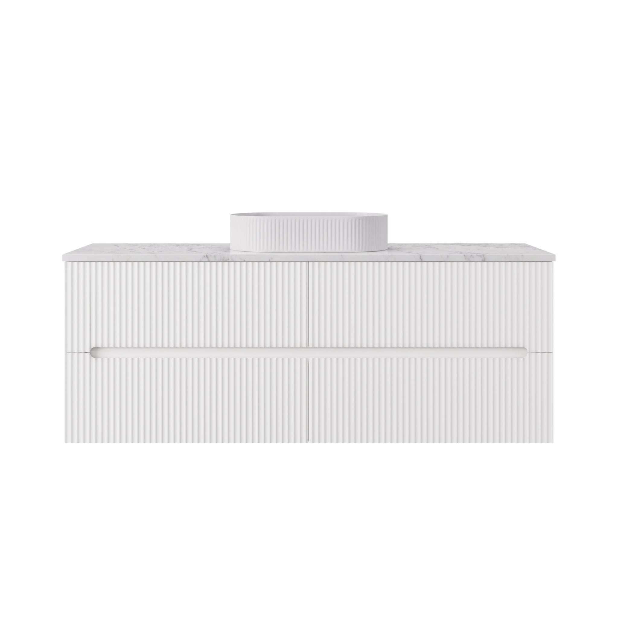 LUKKA CABARITA MORDEN MATTE WHITE 1500MM SINGLE BOWL WALL HUNG VANITY