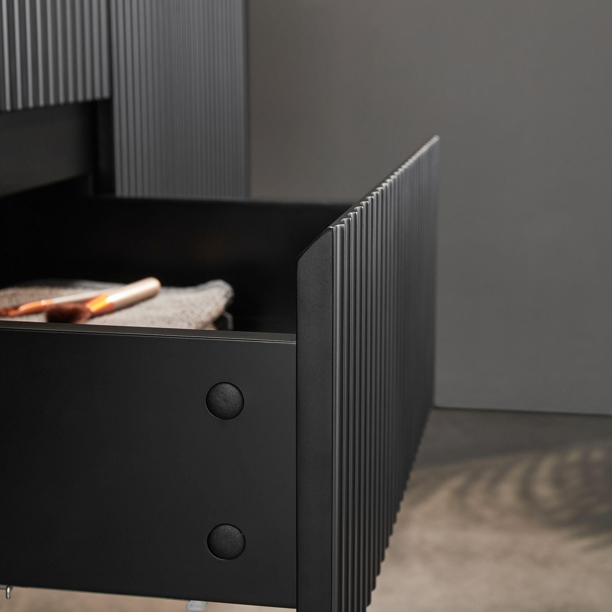 LUKKA CRETE MODERN MATTE BLACK 1500MM SINGLE BOWL WALL HUNG VANITY (AVAILABLE IN MIDDLE, LEFT AND RIGHT HAND DRAWER)