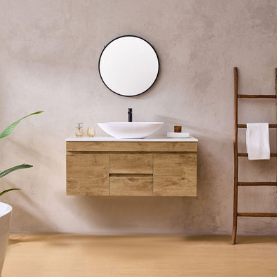 LUKKA CAMDEN MODERN PRIME OAK 1500MM SINGLE BOWL WALL HUNG VANITY
