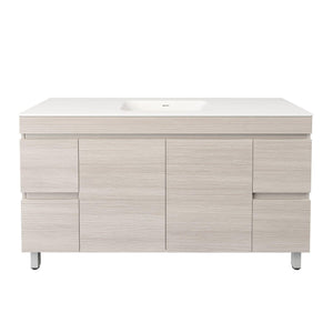 LUKKA CAMDEN MODERN COASTAL OAK 1500MM SINGLE BOWL FLOOR STANDING VANITY
