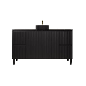 LUKKA CRETE MODERN MATTE BLACK 1500MM SINGLE BOWL FLOOR STANDING VANITY