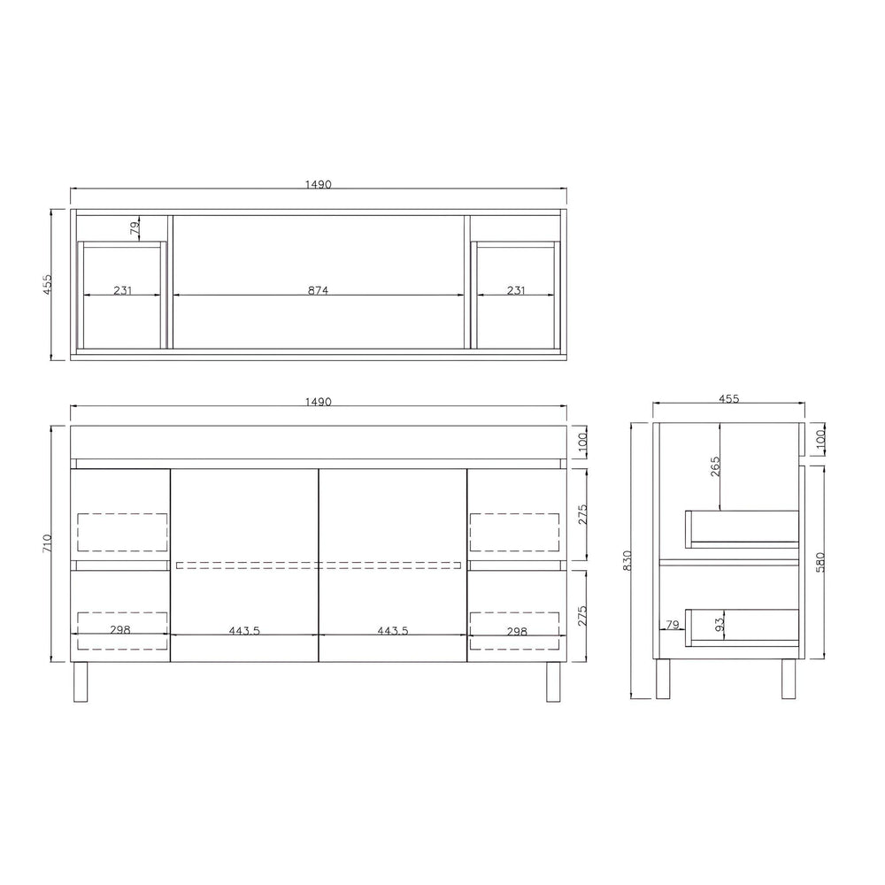 LUKKA CAMDEN MODERN PRIME OAK 1500MM SINGLE BOWL FLOOR STANDING VANITY
