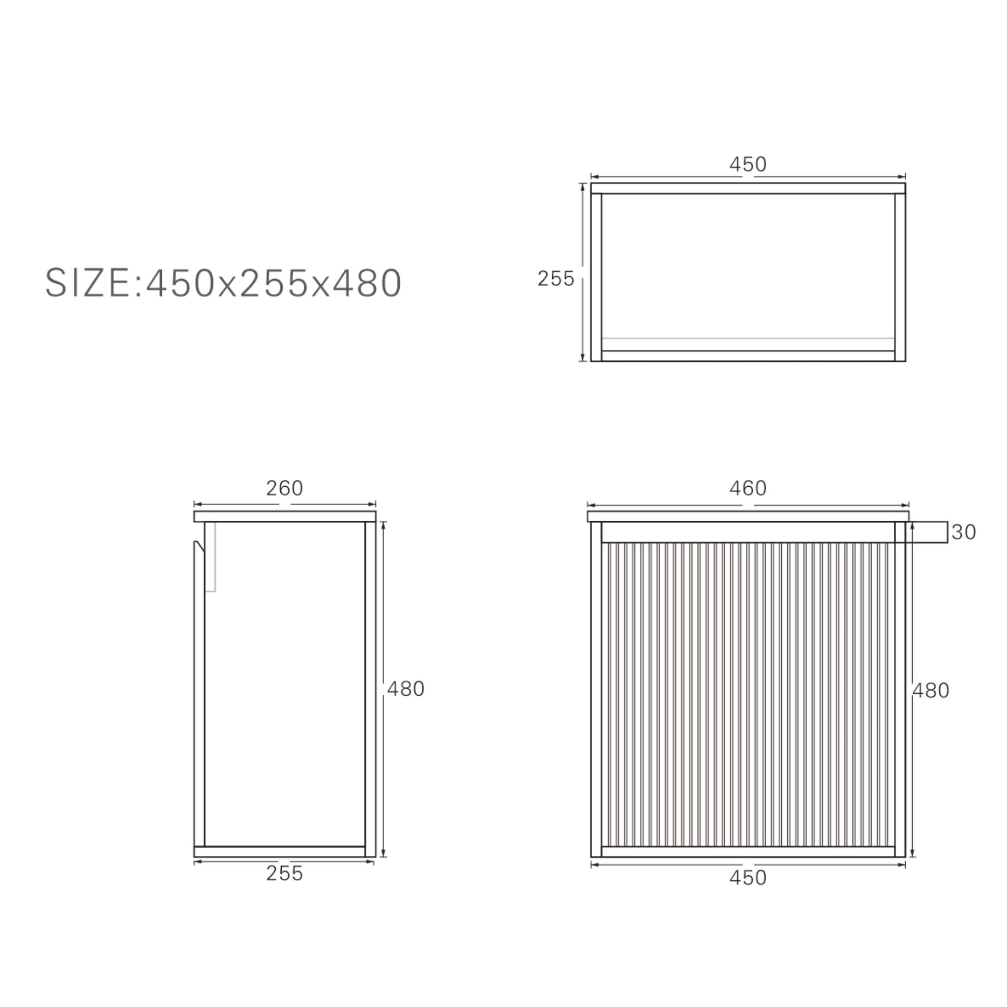 LUKKA CRETE MINI MATTE WHITE 450MM SPACE SAVING SINGLE BOWL WALL HUNG VANITY