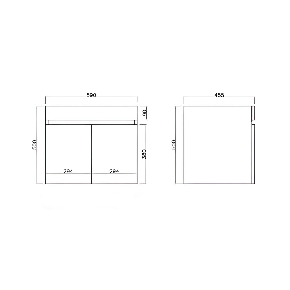 LUKKA CAMDEN MODERN PRIME OAK 600MM SINGLE BOWL WALL HUNG VANITY
