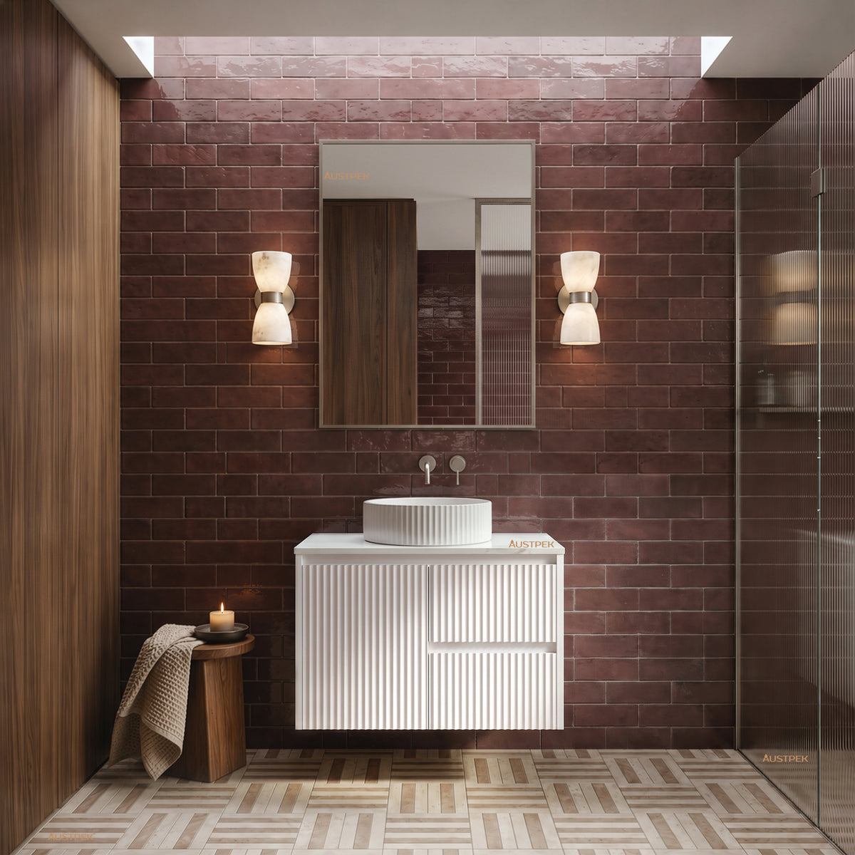 LUKKA CRETE MODERN MATTE WHITE 750MM SINGLE BOWL WALL HUNG VANITY (AVAILABLE IN LEFT AND RIGHT HAND DRAWER)