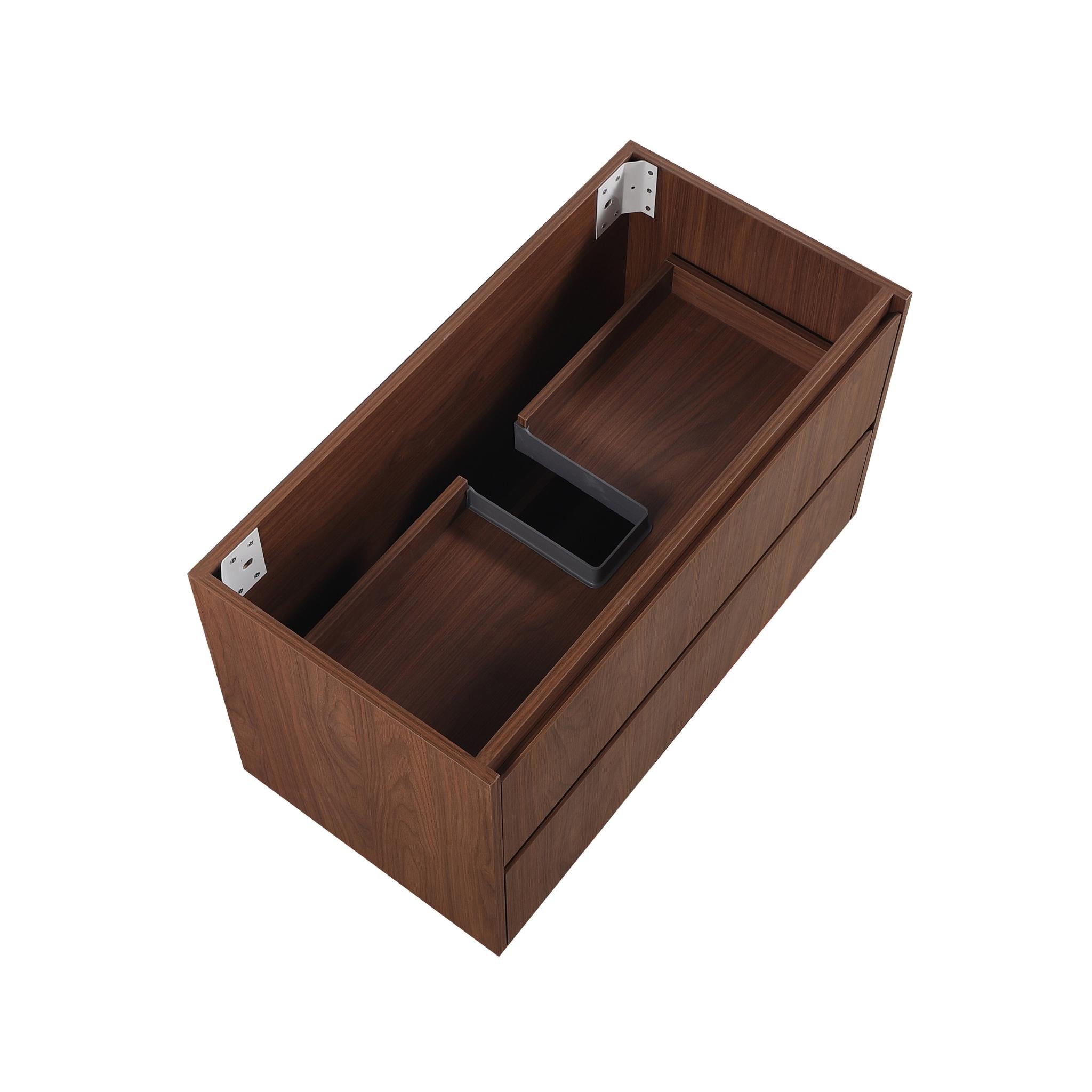 LUKKA GLADSTONE MODERN MOCHA OAK 900MM SINGLE BOWL WALL HUNG VANITY