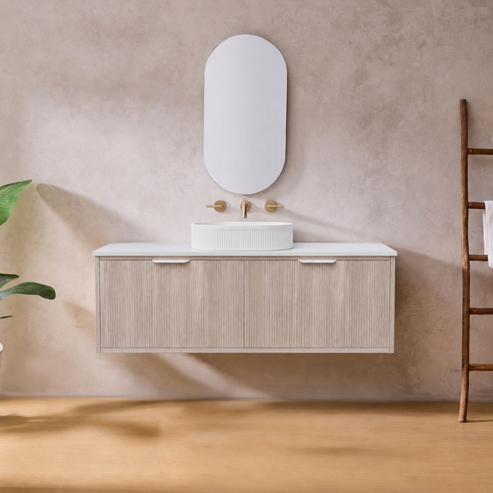 LUKKA KLIFF COASTAL OAK 1200MM SINGLE BOWL WALL HUNG VANITY