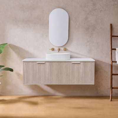 LUKKA KLIFF COASTAL OAK 1200MM SINGLE BOWL WALL HUNG VANITY