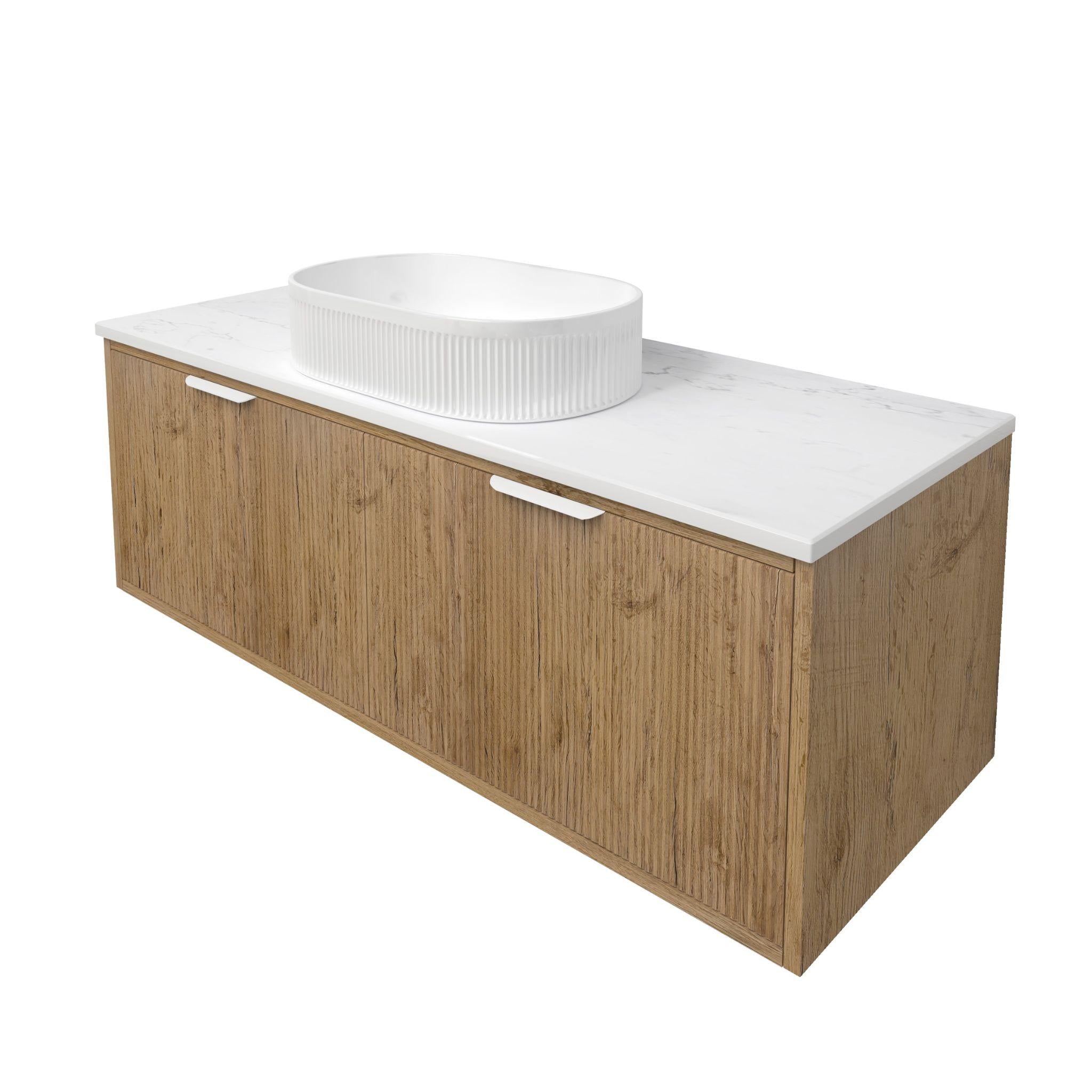 LUKKA KLIFF PRIME OAK 1200MM SINGLE BOWL WALL HUNG VANITY