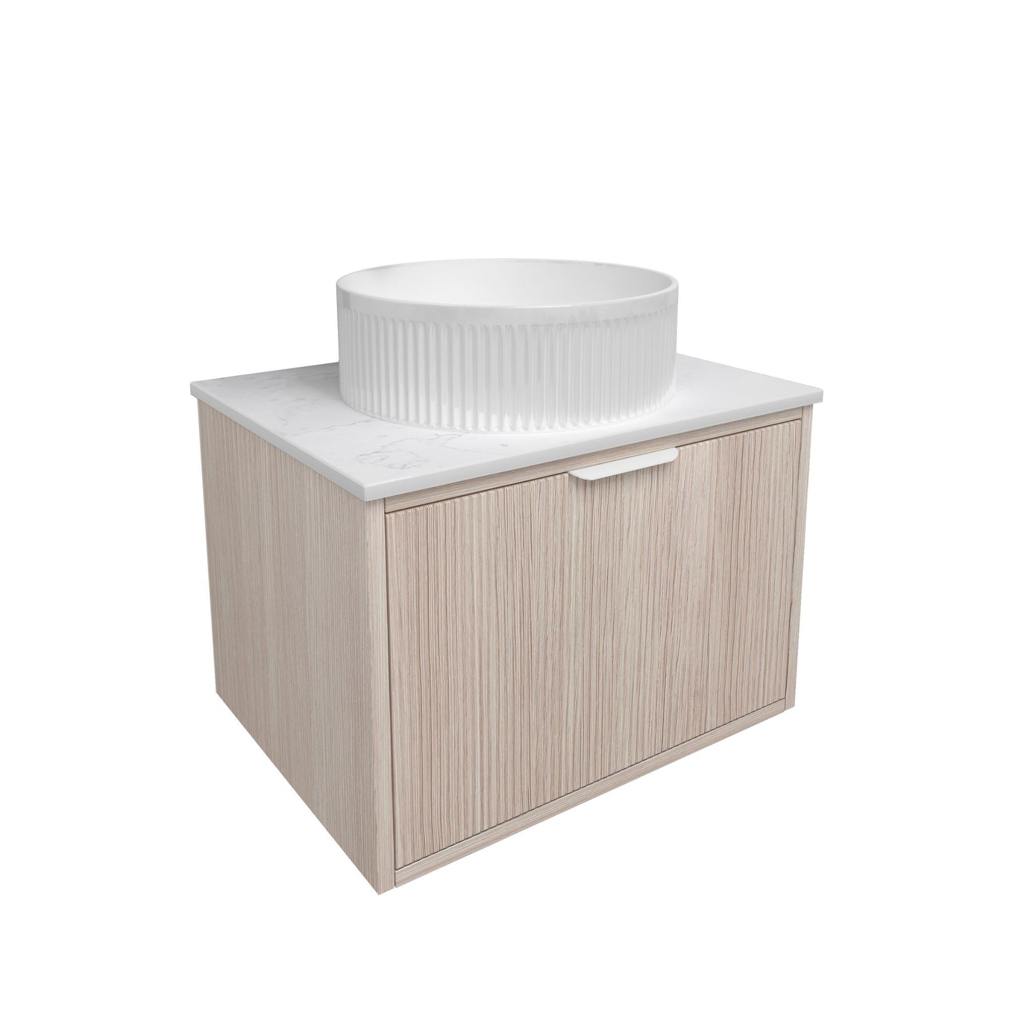 LUKKA KLIFF COASTAL OAK 600MM SINGLE BOWL WALL HUNG VANITY