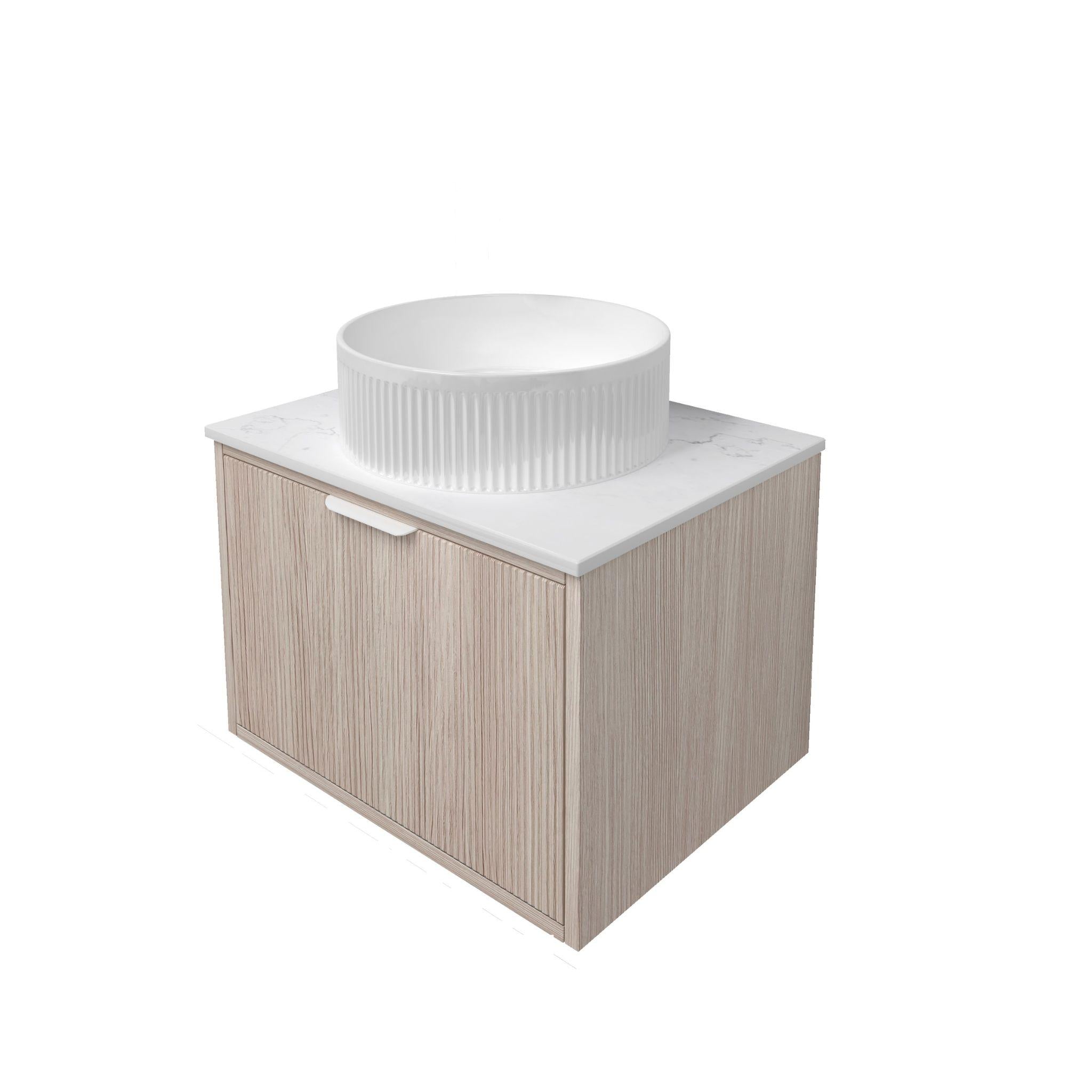 LUKKA KLIFF COASTAL OAK 600MM SINGLE BOWL WALL HUNG VANITY