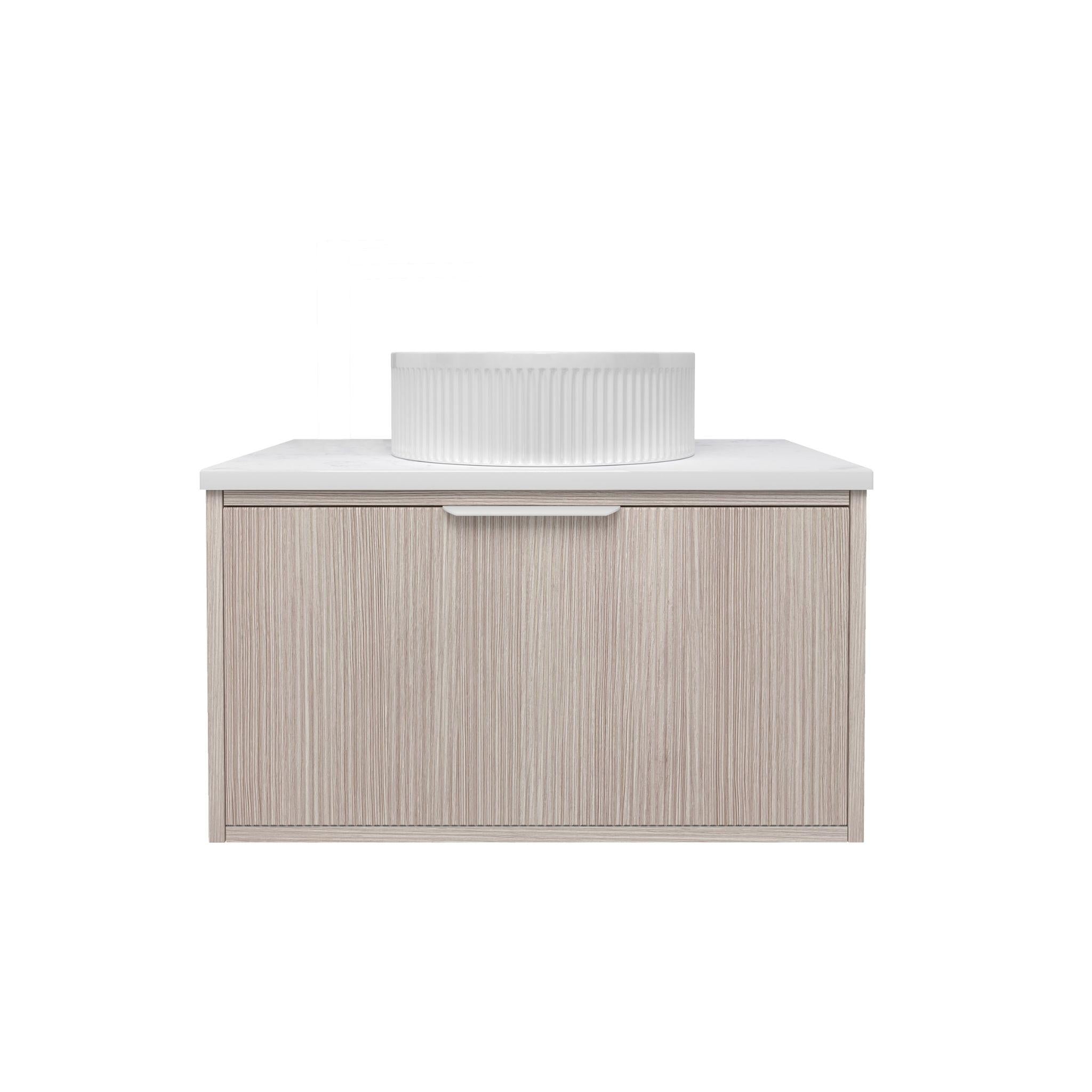 LUKKA KLIFF COASTAL OAK 750MM SINGLE BOWL WALL HUNG VANITY