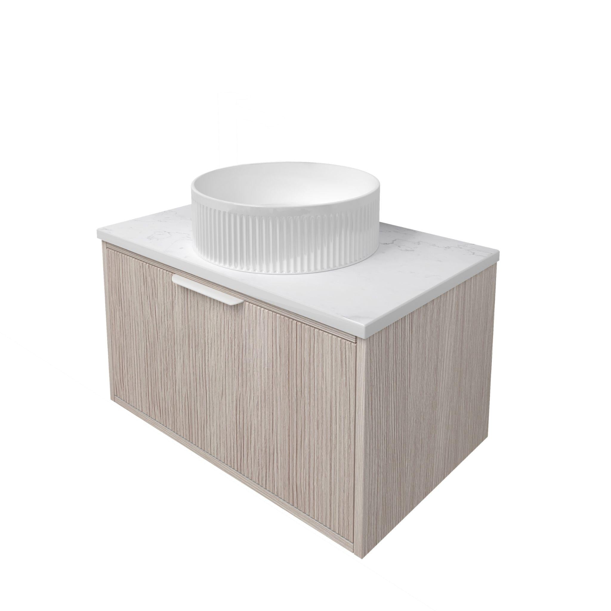 LUKKA KLIFF COASTAL OAK 750MM SINGLE BOWL WALL HUNG VANITY