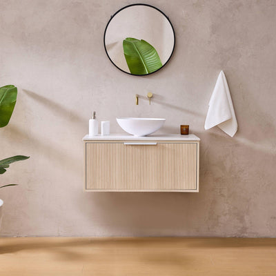 LUKKA KLIFF COASTAL OAK 750MM SINGLE BOWL WALL HUNG VANITY