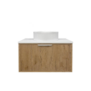 LUKKA KLIFF PRIME OAK 750MM SINGLE BOWL WALL HUNG VANITY