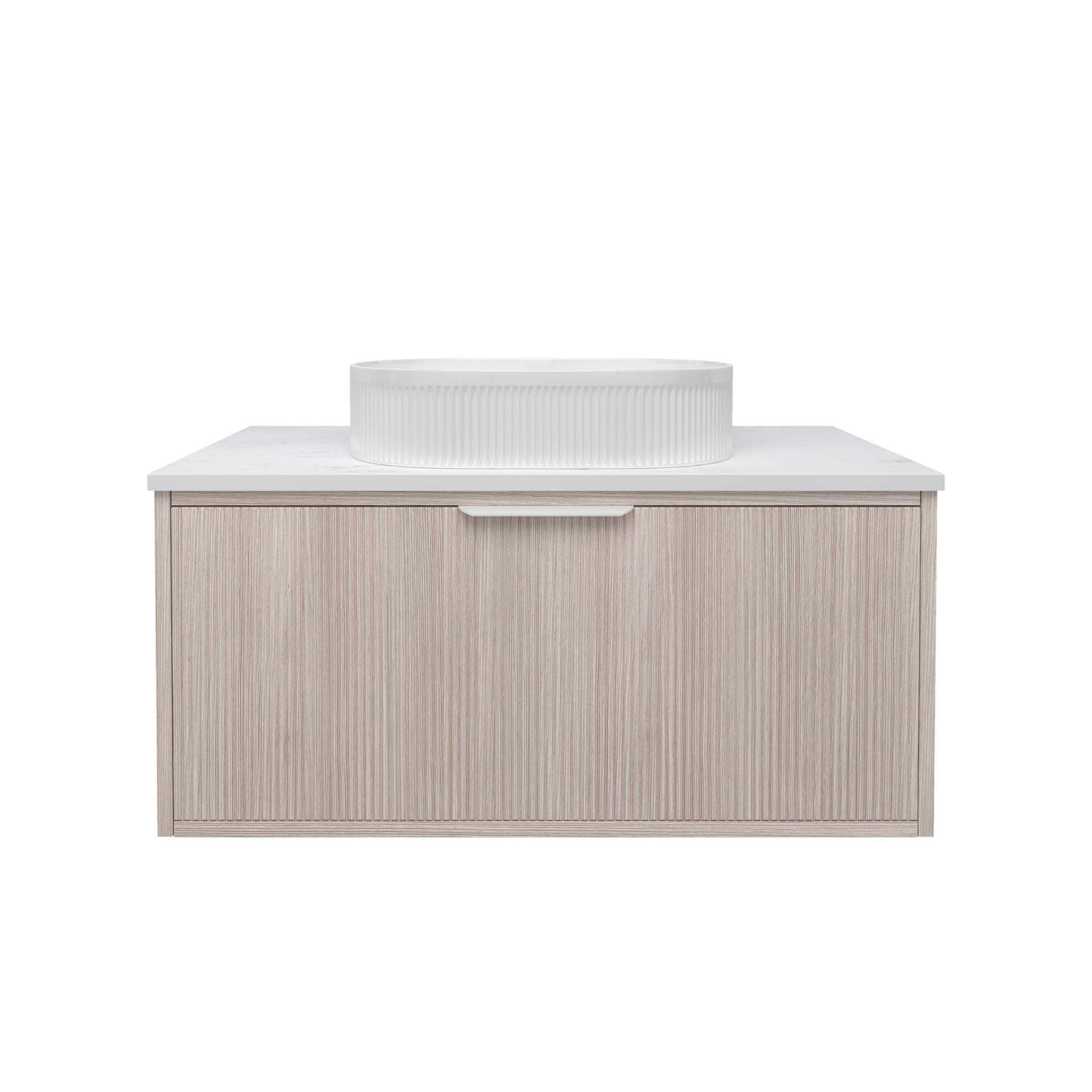 LUKKA KLIFF COASTAL OAK 900MM SINGLE BOWL WALL HUNG VANITY
