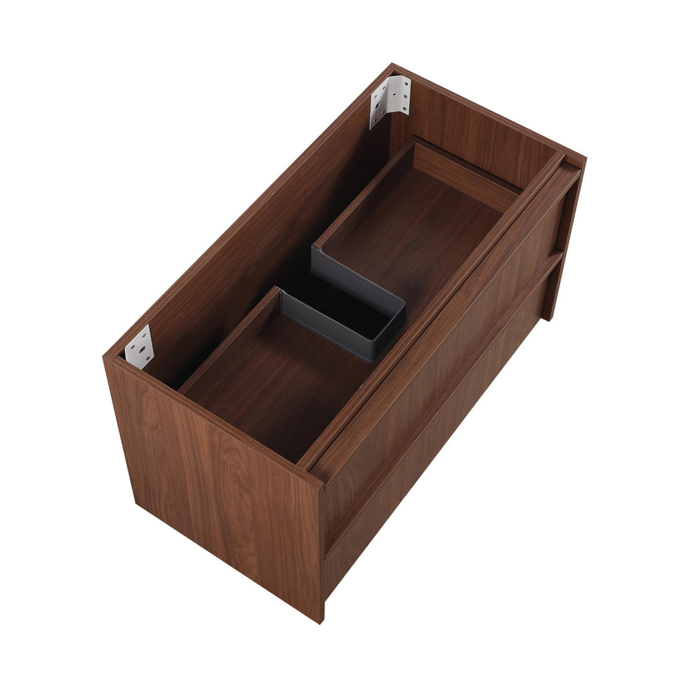 LUKKA RIDGEWOOD MODERN MOCHA OAK 900MM SINGLE BOWL WALL HUNG VANITY
