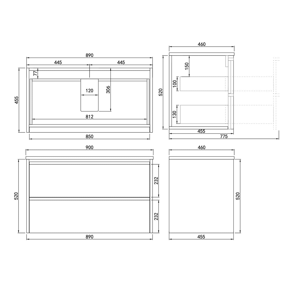 LUKKA RIDGEWOOD MODERN SANDY OAK 900MM SINGLE BOWL WALL HUNG VANITY
