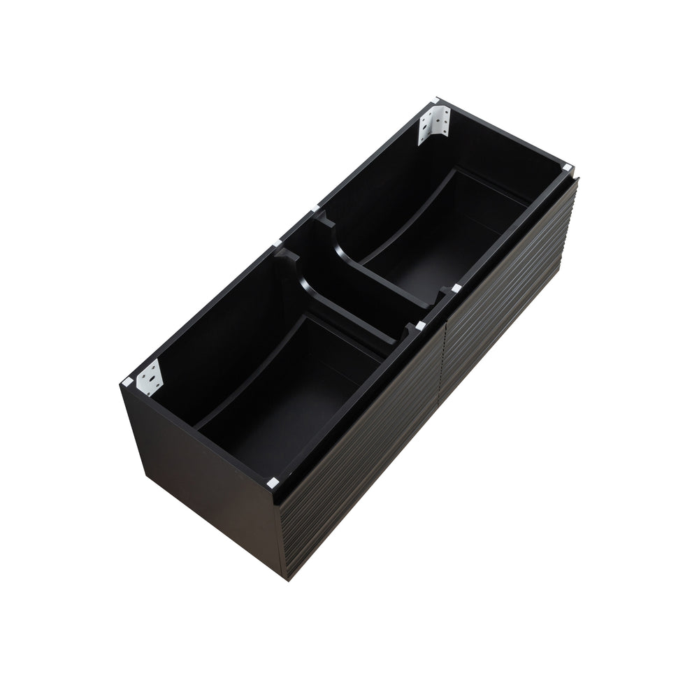 LUKKA SEDONA MATTE BLACK 1200MM SINGLE BOWL WALL HUNG VANITY
