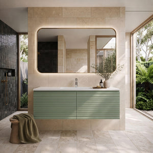 LUKKA SEDONA OLIVE GREEN 1200MM SINGLE BOWL WALL HUNG VANITY