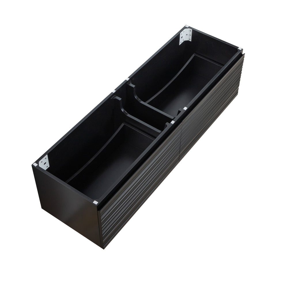LUKKA SEDONA MATTE BLACK 1500MM SINGLE BOWL WALL HUNG VANITY