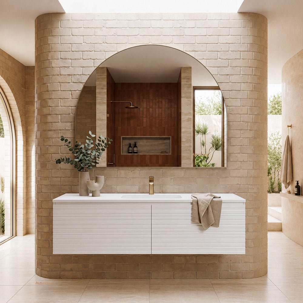 LUKKA SEDONA MATTE WHITE 1500MM SINGLE BOWL WALL HUNG VANITY