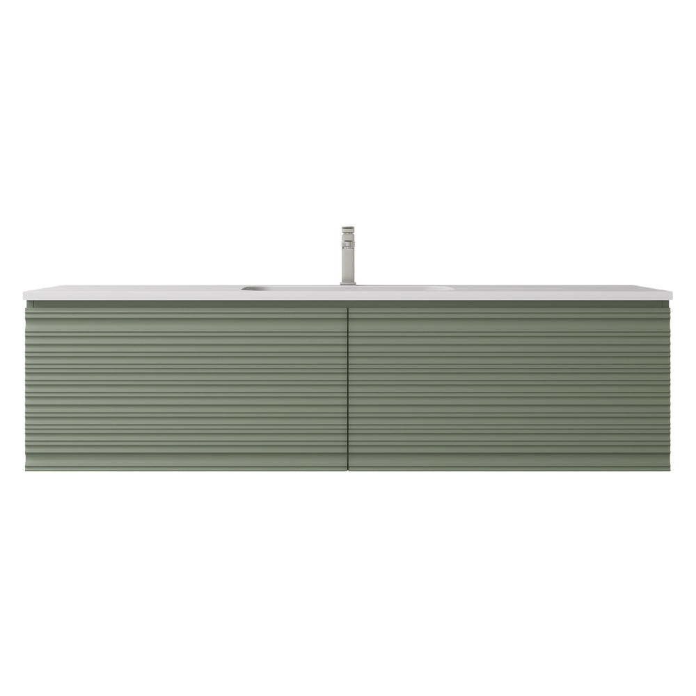 LUKKA SEDONA OLIVE GREEN 1500MM SINGLE BOWL WALL HUNG VANITY