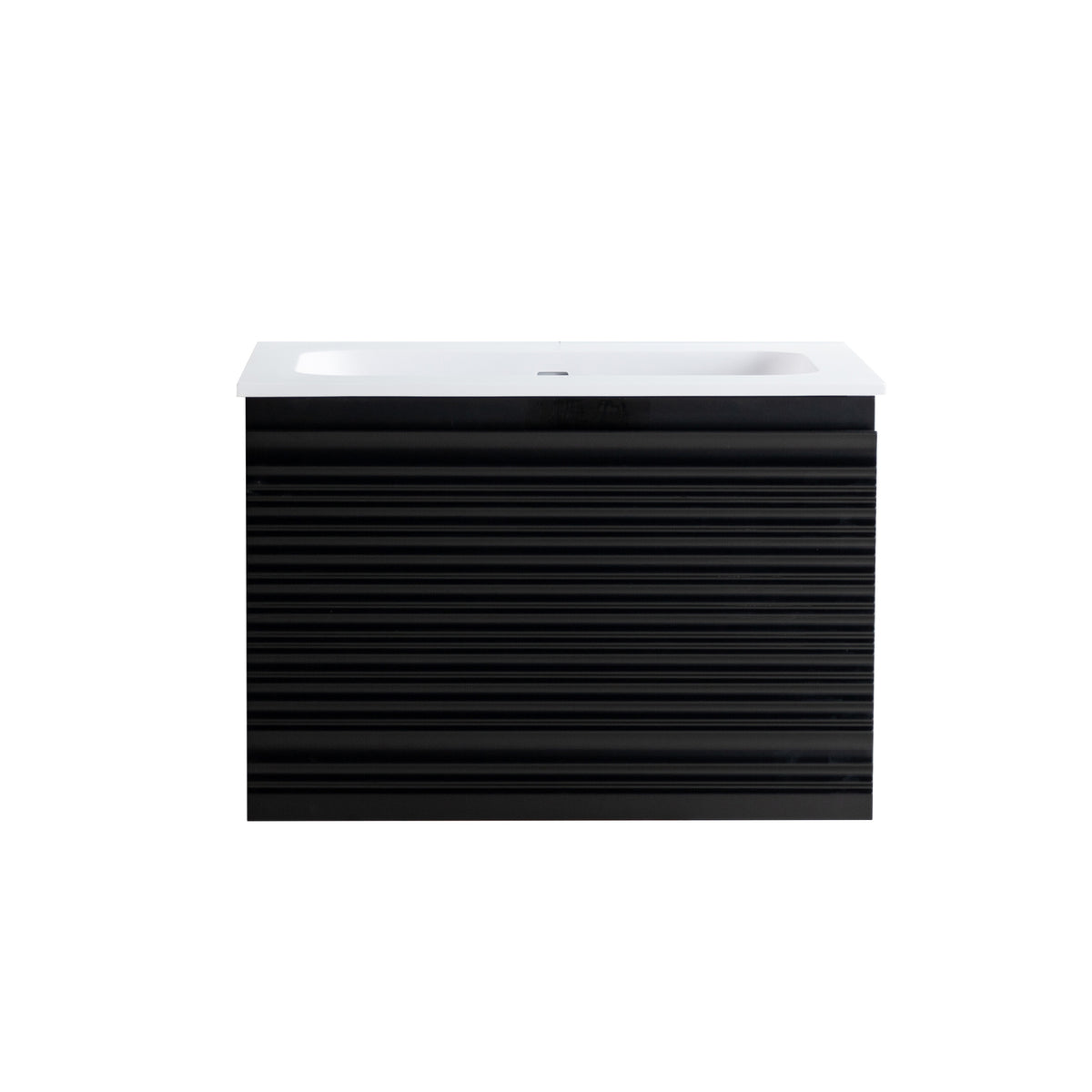 LUKKA SEDONA MATTE BLACK 600MM SINGLE BOWL WALL HUNG VANITY