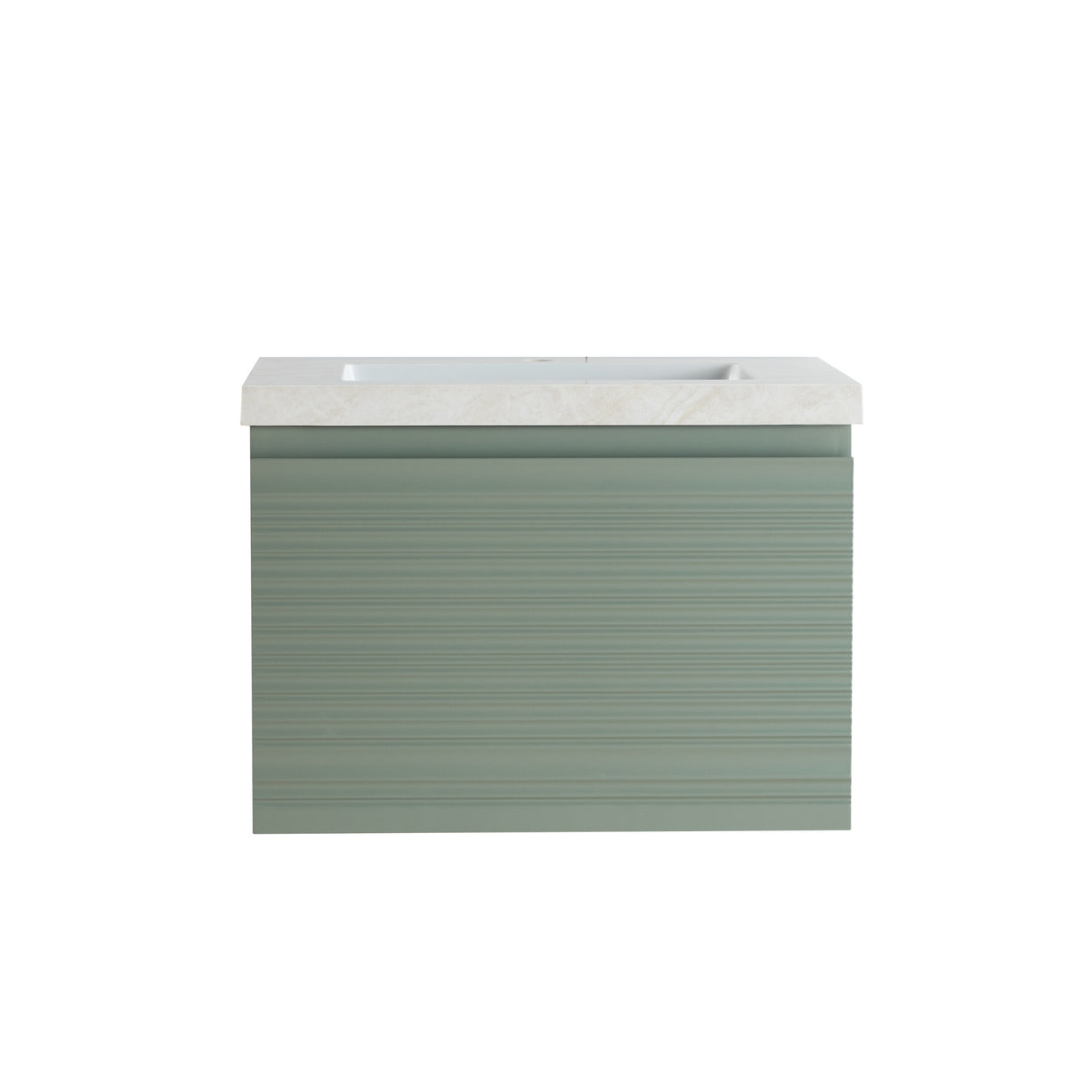 LUKKA SEDONA OLIVE GREEN 600MM SINGLE BOWL WALL HUNG VANITY