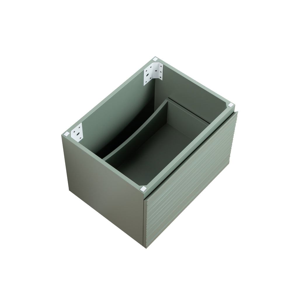 LUKKA SEDONA OLIVE GREEN 600MM SINGLE BOWL WALL HUNG VANITY