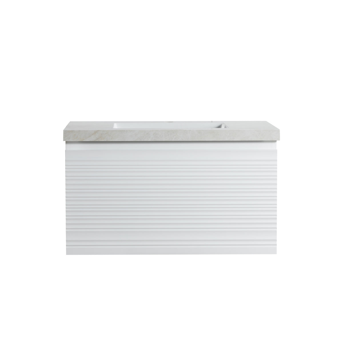 LUKKA SEDONA MATTE WHITE 750MM SINGLE BOWL WALL HUNG VANITY