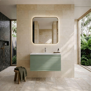 LUKKA SEDONA OLIVE GREEN 750MM SINGLE BOWL WALL HUNG VANITY