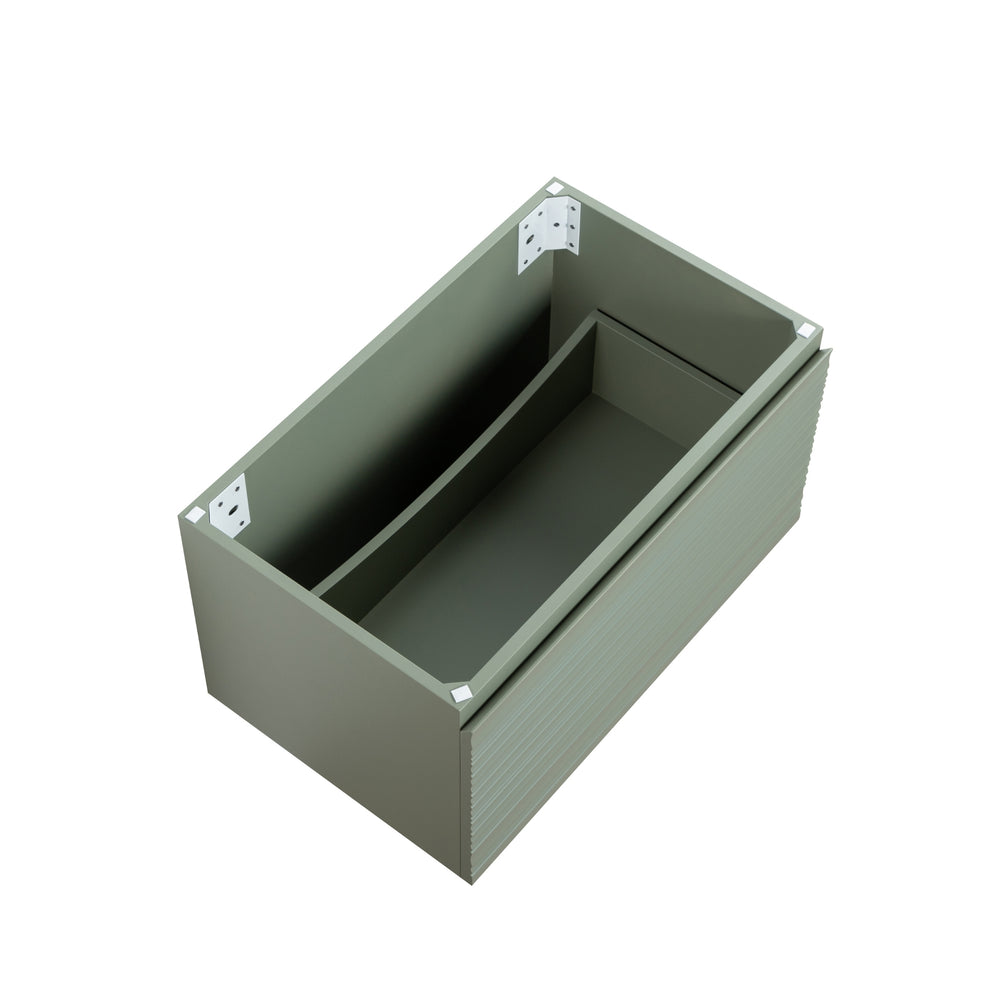 LUKKA SEDONA OLIVE GREEN 750MM SINGLE BOWL WALL HUNG VANITY