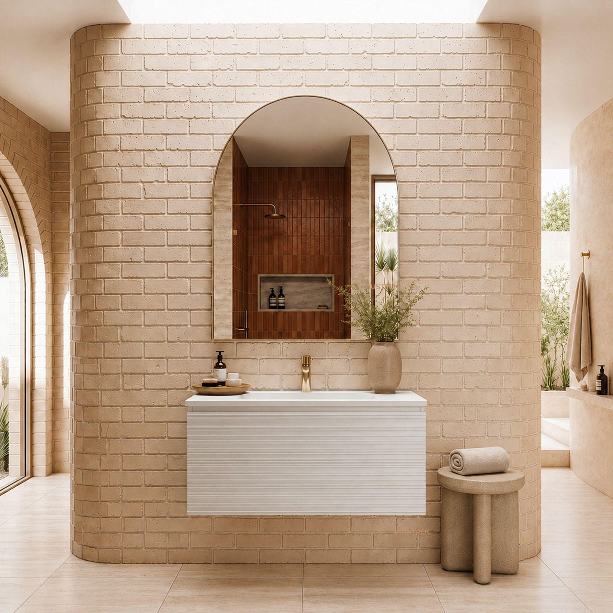 LUKKA SEDONA MATTE WHITE 900MM SINGLE BOWL WALL HUNG VANITY