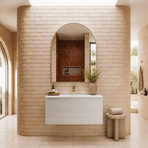 LUKKA SEDONA MATTE WHITE 900MM SINGLE BOWL WALL HUNG VANITY