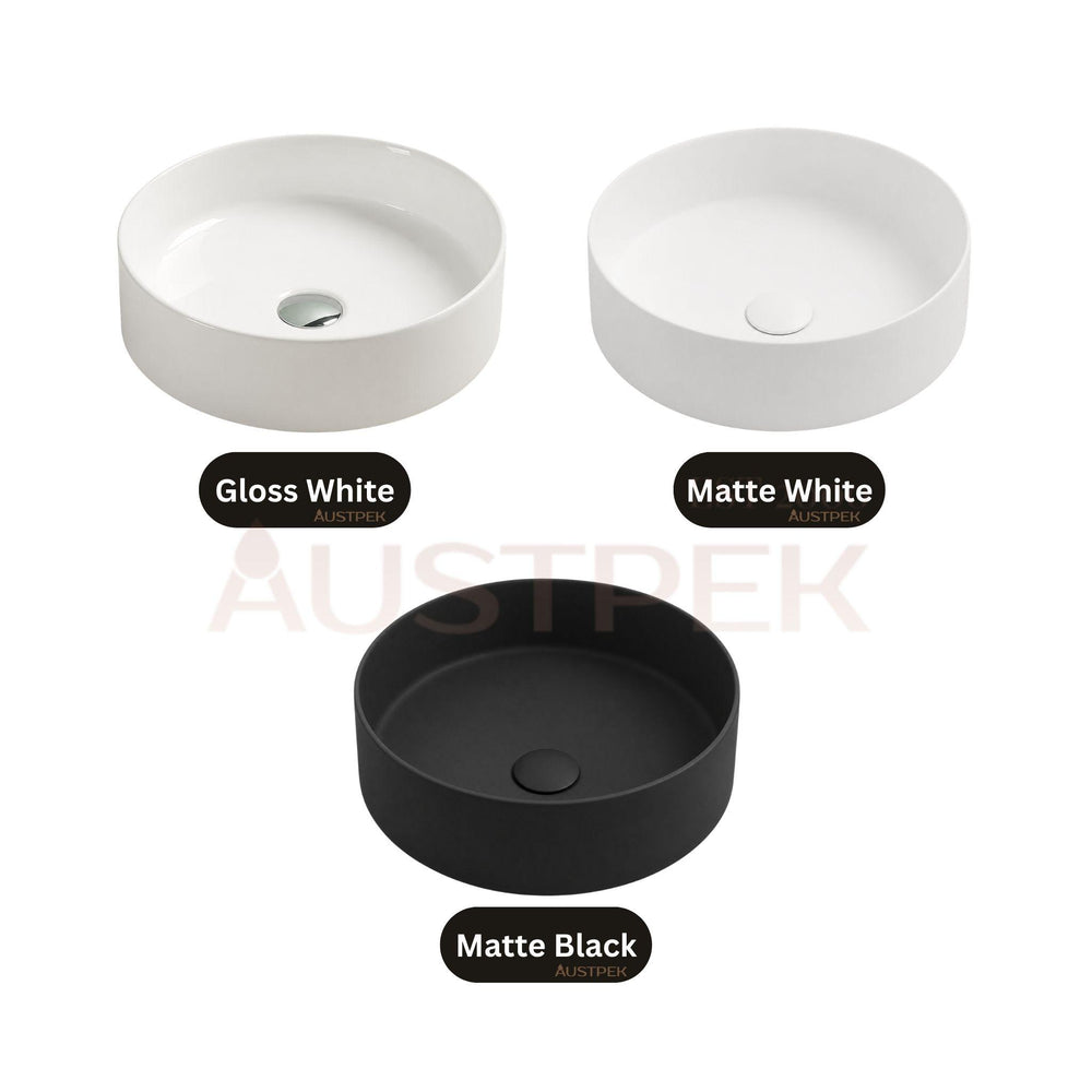 LUKKA OLLEY ABOVE COUNTER BASIN GLOSS WHITE 300MM